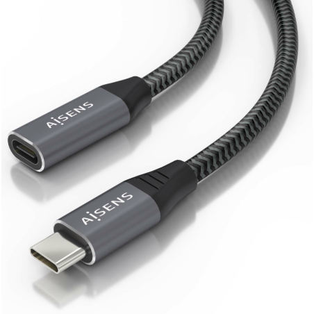 CABLE AISENS USB 32 GEN2X2 ALU 20GBPS 8K30 5A 100W USB C M H 20M