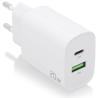 CARGADOR AISENS 20W 1XUSB C PD30 1XUSB A QC30 BLANCO