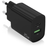 CARGADOR AISENS 20W 1XUSB C PD30 1XUSB A QC30 NEGRO