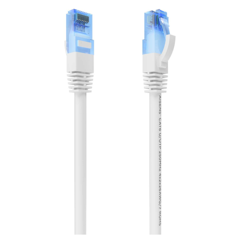 CABLE RED AISENS LATIGUILLO RJ45 CAT6 UTP AWG26 CCA BLANCO 075M