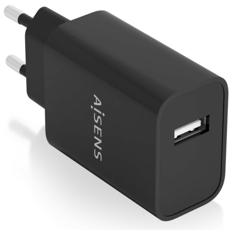 CARGADOR AISENS USB 10W ALTA EFICIENCIA 5V 2A NEGRO