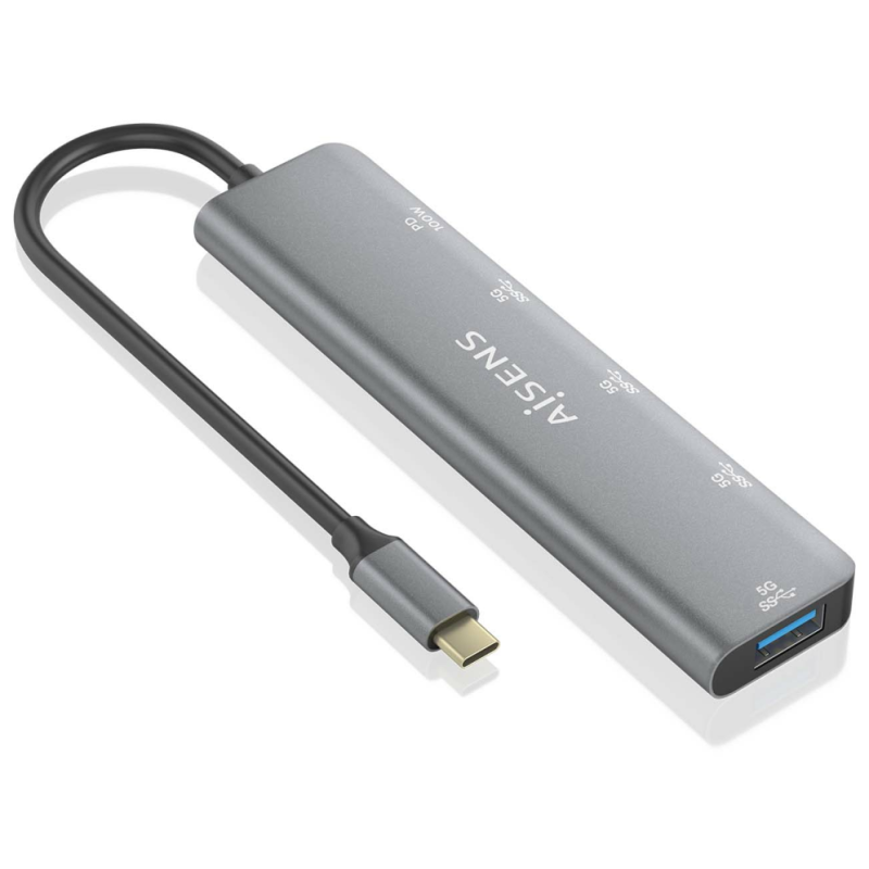 HUB AISENS USB 32 GEN1 USB C M USB C PD100W H USB C H 3XUSB A H