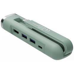 HUB EWENT USB C Y USB A MULTIPORT DOCK 5 1 HDMI VERDE