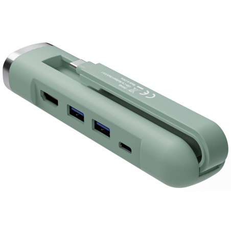 HUB EWENT USB C Y USB A MULTIPORT DOCK 5 1 HDMI VERDE