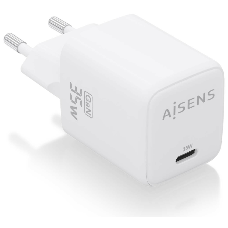 CARGADOR AISENS GAN 35W 1XUSB C PD30 QC40 BLANCO