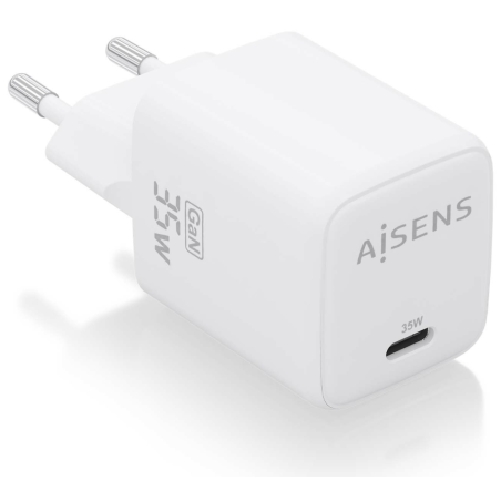 CARGADOR AISENS GAN 35W 1XUSB C PD30 QC40 BLANCO