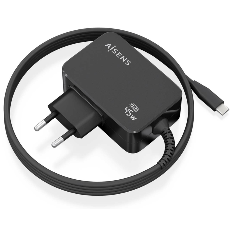 CARGADOR AISENS GAN 45W PD30 1XUSB C 18M NEGRO