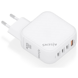 CARGADOR AISENS GAN 100W 3XUSB C PD30 QC40 1XUSB A QC30 BLANCO