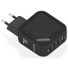CARGADOR AISENS GAN 100W 3XUSB C PD30 QC40 1XUSB A QC30 NEGRO